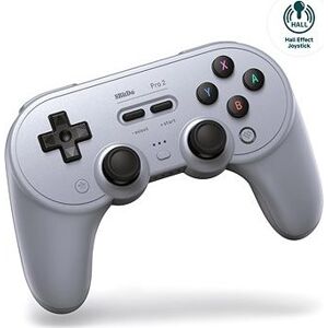 8BitDo Pro 2 Wireless Controller (Hall Effect Joystick) – Gray Edition – Nintendo Switch