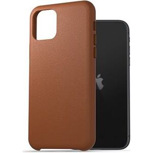 AlzaGuard Genuine Leather Case pre iPhone 11 sedlovo hnedý