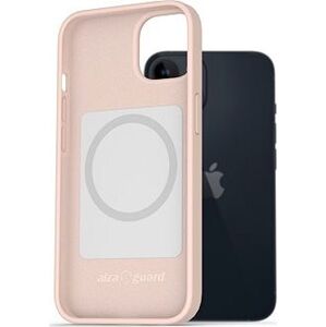 AlzaGuard Magsafe Silicone Case na iPhone 14 ružový