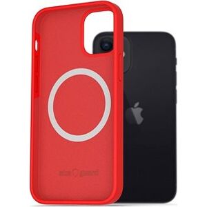 AlzaGuard Silicone Case Compatible with Magsafe iPhone 12 Mini červený