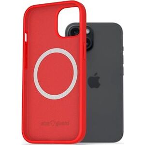 AlzaGuard Silicone Case Compatible with Magsafe iPhone 15 červený