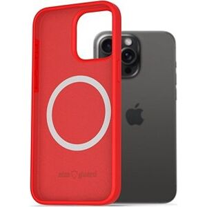 AlzaGuard Silicone Case Compatible with Magsafe iPhone 15 Pro Max červený
