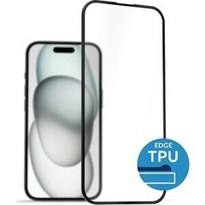 AlzaGuard 2.5D Glass with TPU Frame pre iPhone 15 čierne