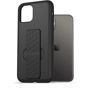 AlzaGuard Liquid Silicone Case with Stand pre iPhone 11 Pro čierny