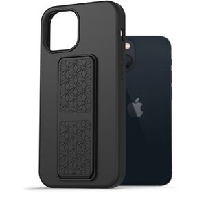 AlzaGuard Liquid Silicone Case with Stand pre iPhone 13 Mini čierny