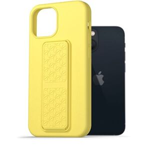 AlzaGuard Liquid Silicone Case with Stand pre iPhone 13 Mini žltý