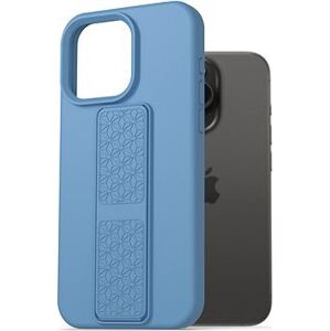 AlzaGuard Liquid Silicone Case with Stand pre iPhone 15 Pro modrý