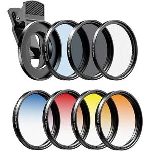 Apexel 52mm Filter Kit--Grad Red/Blue/Yellow/Orange/ND32/Star Filter/CPL
