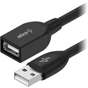 AlzaPower Core USB-A (M) to USB-A (F) 2.0, 2 m čierny