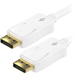 AlzaPower DisplayPort (M) na DisplayPort (M) prepojovací 3 m biely