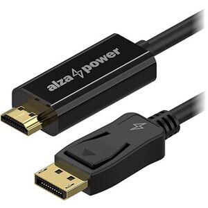 AlzaPower Core DisplayPort (M) na HDMI 4K (M) 2 m čierny