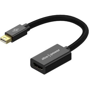 AlzaPower AluCore Mini DisplayPort (M) to HDMI (F) 4K 30Hz čierny
