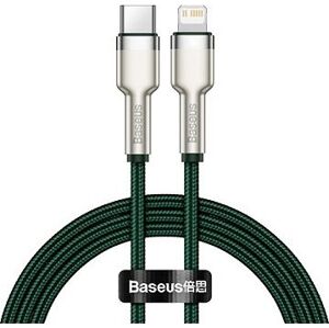 Basesu Cafule Series nabíjací/dátový kábel USB-C na Lightning PD 20 W 1 m, zelený