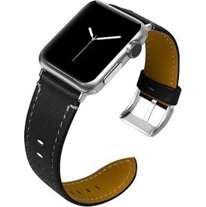 BStrap Leather Italy pro Apple Watch 42mm / 44mm / 45mm, Black