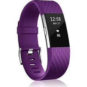 BStrap Silicone Diamond pro Fitbit Charge 2 purple, velikost S