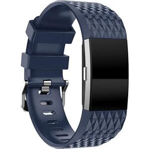 BStrap Silicone Diamond pro Fitbit Charge 2 dark blue, velikost L