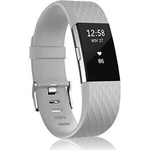 BStrap Silicone Diamond pro Fitbit Charge 2 gray, velikost L