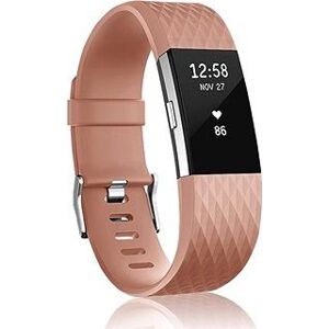 BStrap Silicone Diamond pro Fitbit Charge 2 brown, velikost L