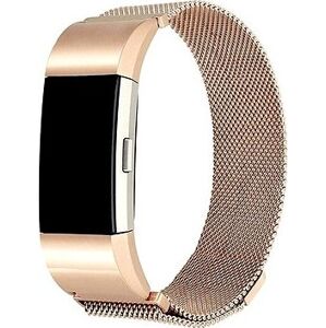 BStrap Milanese pro Fitbit Charge 2 rose gold, velikost M