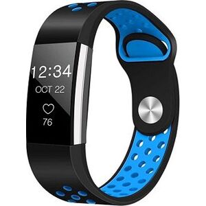 BStrap Silicone Sport pro Fitbit Charge 2 black, blue, velikost S