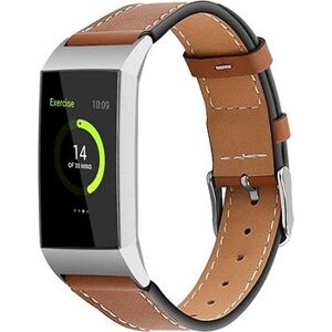 BStrap Leather Italy pro Fitbit Charge 3 / 4 coffee, velikost S