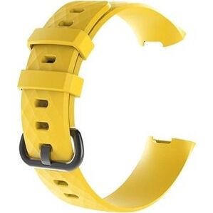 BStrap Silicone Diamond pro Fitbit Charge 3 / 4 yellow, velikost S