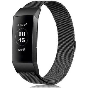 BStrap Milanese pro Fitbit Charge 3 / 4 black, velikost S