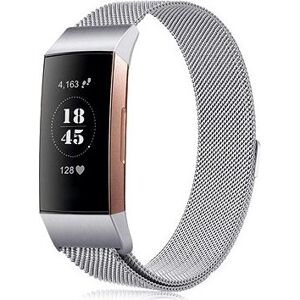 BStrap Milanese pro Fitbit Charge 3 / 4 silver, velikost L