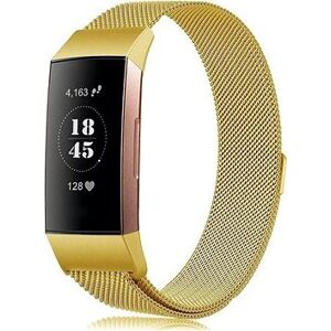 BStrap Milanese pro Fitbit Charge 3 / 4 gold, velikost L