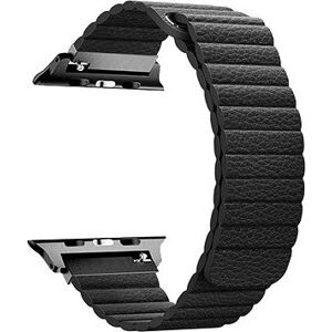 BStrap Leather Loop pro Apple Watch 38mm / 40mm / 41mm, Black