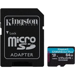 Kingston Canvas Go! Plus microSDXC 64GB + SD adaptér