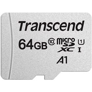 Transcend microSDXC 300S 64 GB + SD adaptér