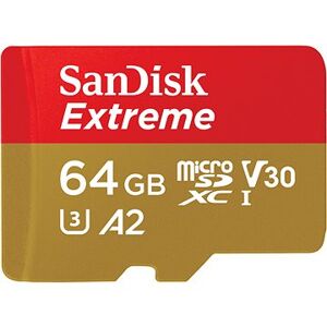 SanDisk microSDXC 64GB Extreme + Rescue PRO Deluxe + SD adaptér