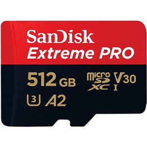 SanDisk microSDXC 512GB Extreme PRO + Rescue PRO Deluxe + SD adaptér