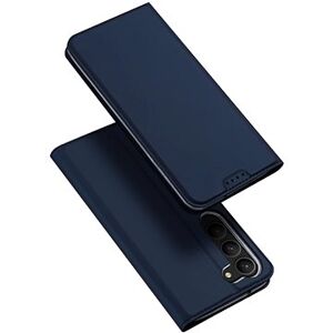 Skin Pro knižkové kožené puzdro na Samsung Galaxy S23, modré