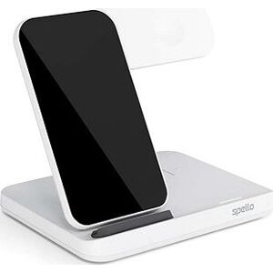 Spello by Epico 3 in 1 bezdrôtový nabíjací stojan pre Samsung – biela