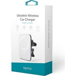 Epico Ultrathin Wireless Car Charger MagSafe compatible strieborná/biela