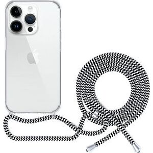 Epico transparentný kryt so šnúrkou na iPhone 14 Plus – čierno-biely