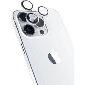 Epico Hliníkové ochranné sklo na šošovky fotoaparátu pre iPhone 14 Pro / 14 Pro Max strieborná