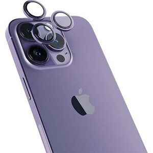Epico Hliníkové ochranné sklo na šošovky fotoaparátu na iPhone 14 Pro/14 Pro Max temne fialové