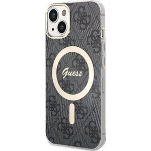 Guess 4G IML MagSafe Kompatibilní Zadní Kryt pro iPhone 14 Black