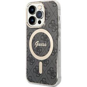 Guess 4G IML MagSafe Kompatibilní Zadní Kryt pro iPhone 14 Pro Black