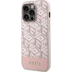 Guess PU G Cube MagSafe Kompatibilný zadný kryt pre iPhone 13 Pro Pink