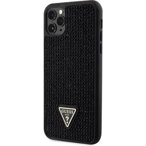 Guess Rhinestones Triangle Metal logo kryt pre iPhone 11 Pro Max Black