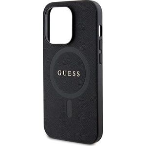 Guess PU Saffiano MagSafe Zadný Kryt pre iPhone 15 Pro Max Black
