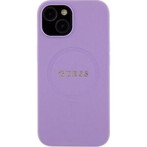 Guess PU Saffiano MagSafe Zadný Kryt pre iPhone 15 Purple