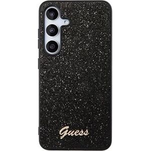 Guess PC/TPU Glitter Flakes Metal Logo Zadný Kryt na Samsung Galaxy S24 Black