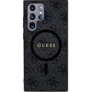 Guess PU Leather 4G Colored Ring MagSafe Zadný Kryt na Samsung Galaxy S24 Ultra Black