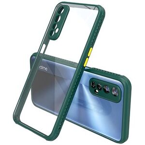 Hishell two colour clear case for Realme 7 green