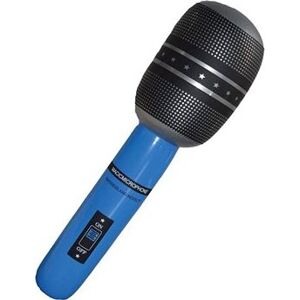 Funny Fashion Nafukovací mikrofón modrý – Rocker – Disco – 75 cm